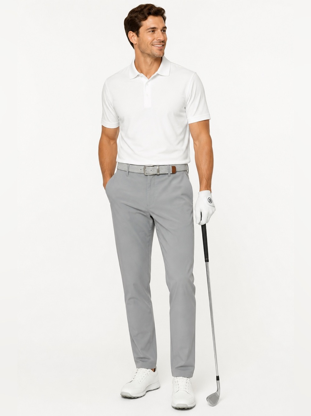 BONOBOS Golf Performance Pants Men’s 33x32 Gray Straight Fit Lightweight Stretch